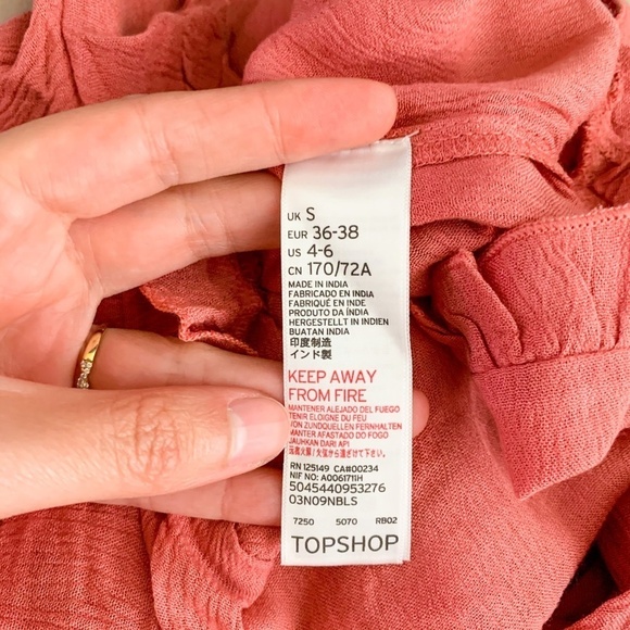 Topshop Romper Cold Shoulder Pink Coverup Ruffle - Picture 10 of 11